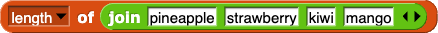 length of ( join (pineapple) (strawberry) (kiwi) (mango)) length of ( join (pineapple) (strawberry) (kiwi) (mango))