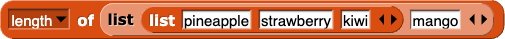 length of ( list (list (pineapple) (strawberry) (kiwi)) (mango)) length of ( list (list (pineapple) (strawberry) (kiwi)) (mango))