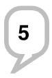 speech bubble saying '5'