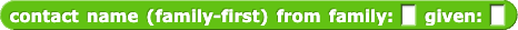 contact name, family-first, from given: () family: ()